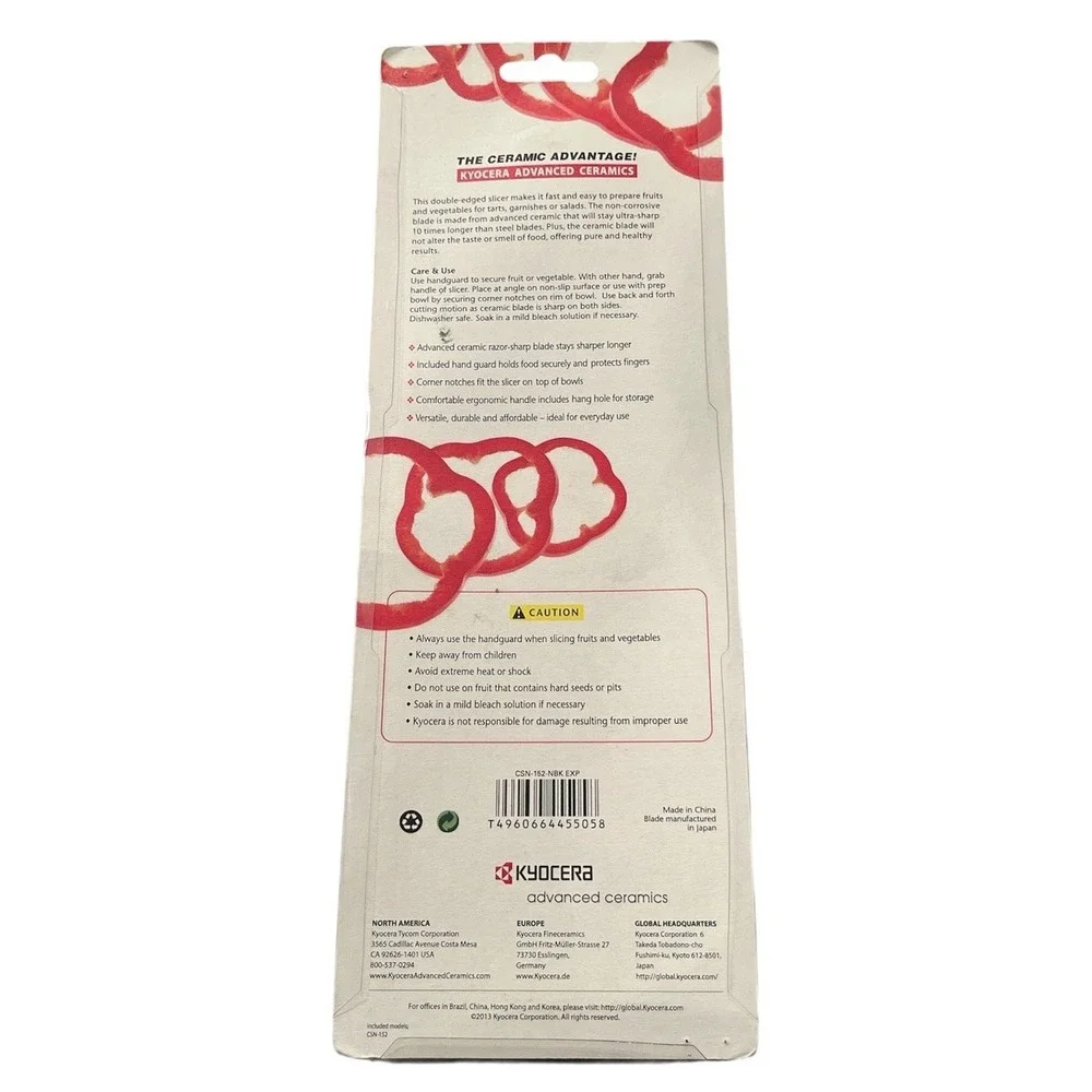 New Kyocera  Double-Edged Slicer Ceramic, Black CSN-152